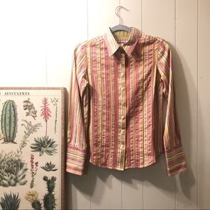Robert Graham Ladies Button Down Striped Top XS